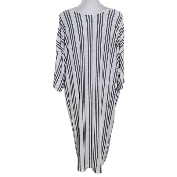 LuLaRoe Gray and Brown Stripe Tunic Size 2XL Lularoe Oversized Tunic - Picture 2 of 7